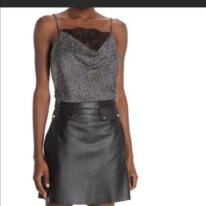 WAYF body suit with lace detail